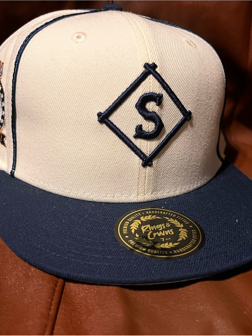 New Era White and Navy Two-Tone Hat